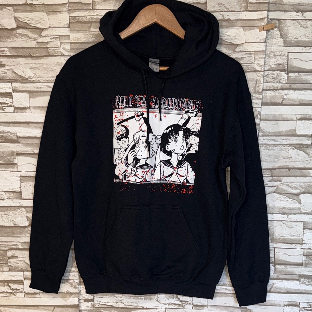Gildan Black Graphic Sailor Moon Hoodie